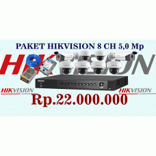 Paket Hikvision 8 Channel 5,0 Megapixel